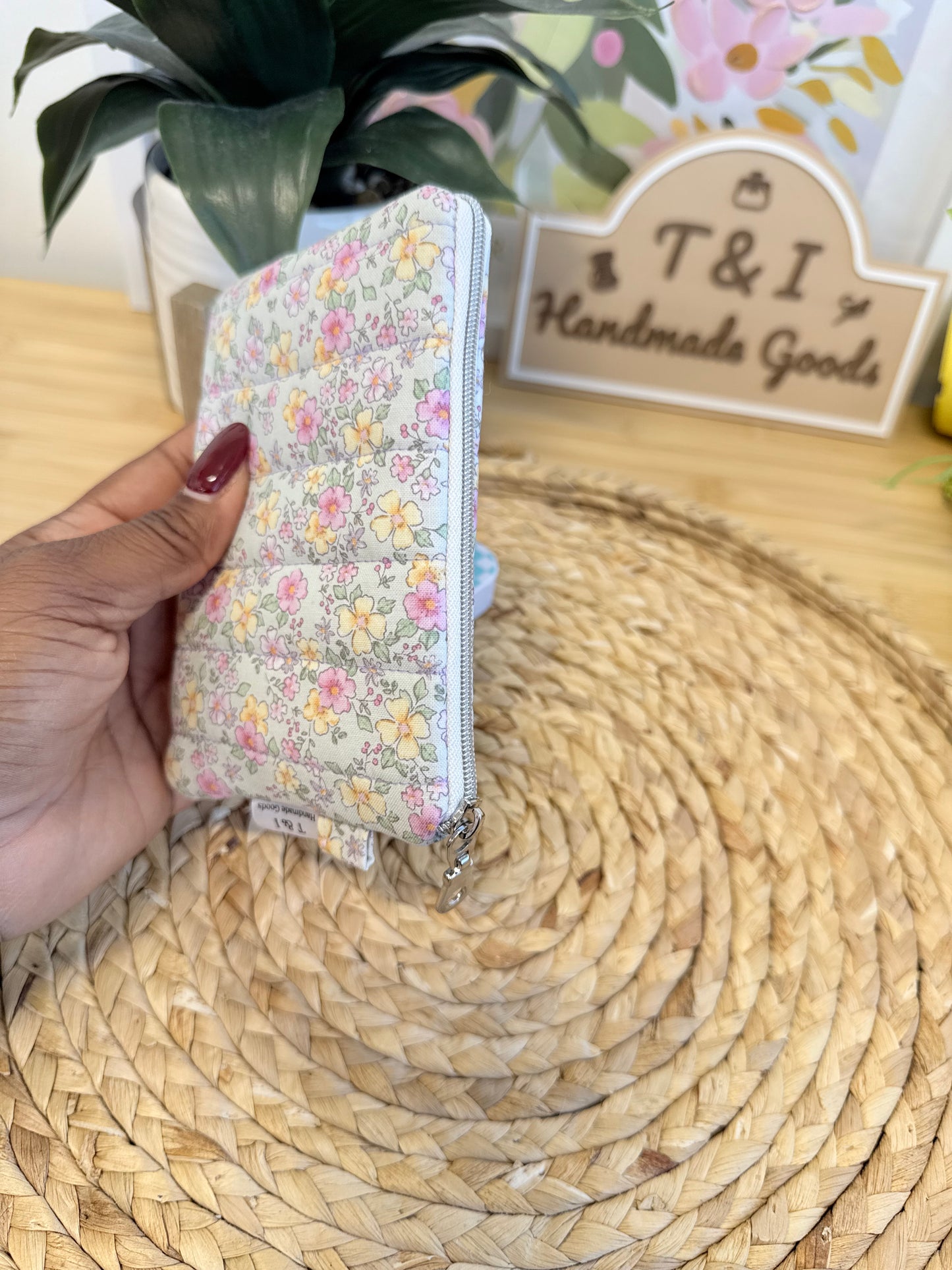 Pastel floral Keychain Wallet