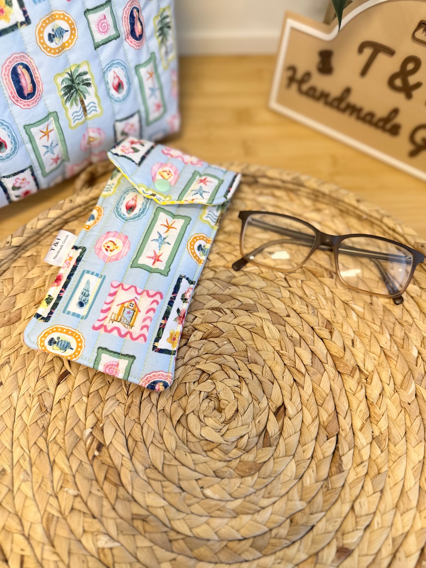 Sun beach Glasses Case