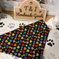 Colorful Paw Print Dog Bandana