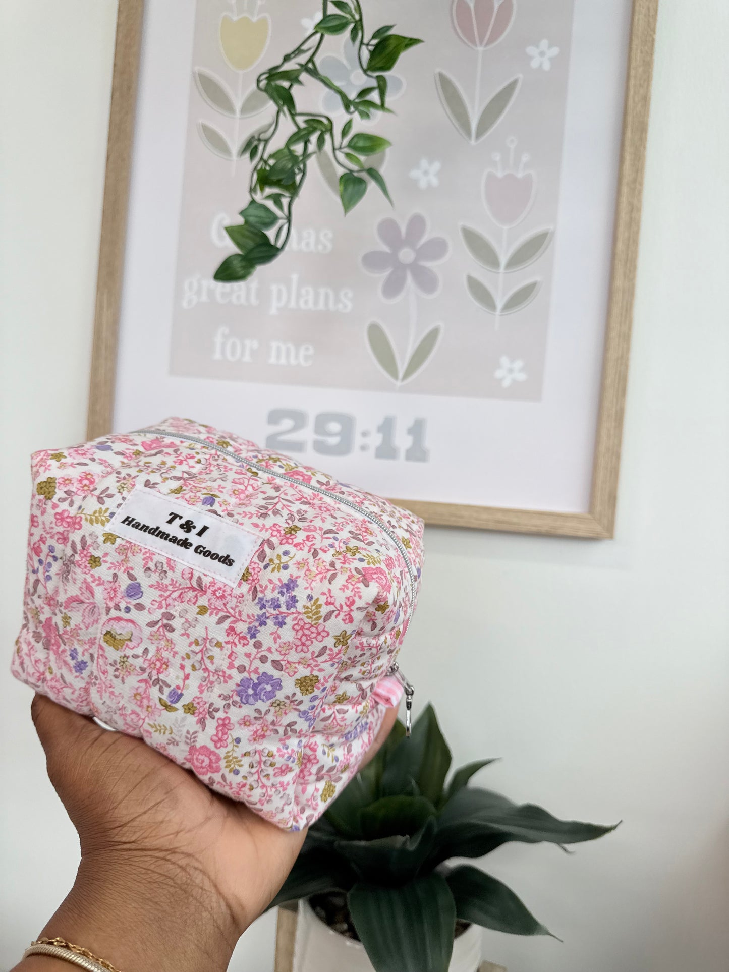 Pink Floral Multipurpose Bag Mini