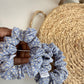 Blue floral Scrunchie (Chiffon)