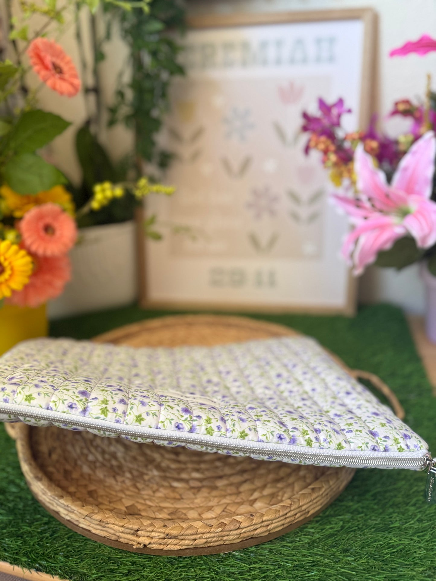Purple Wildflowers Laptop Sleeve