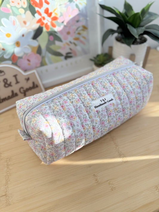 Pastel Floral Hair Tools Bag