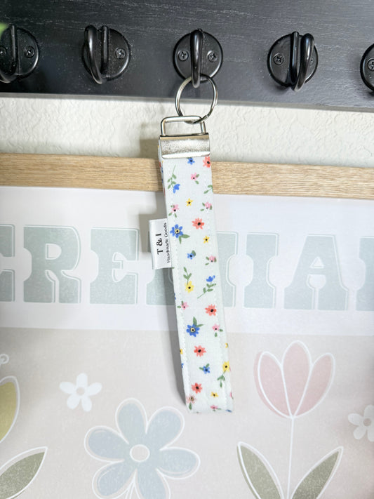 Country Floral Wristlet Keychain
