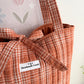 Orange Plaid  Tote Bag