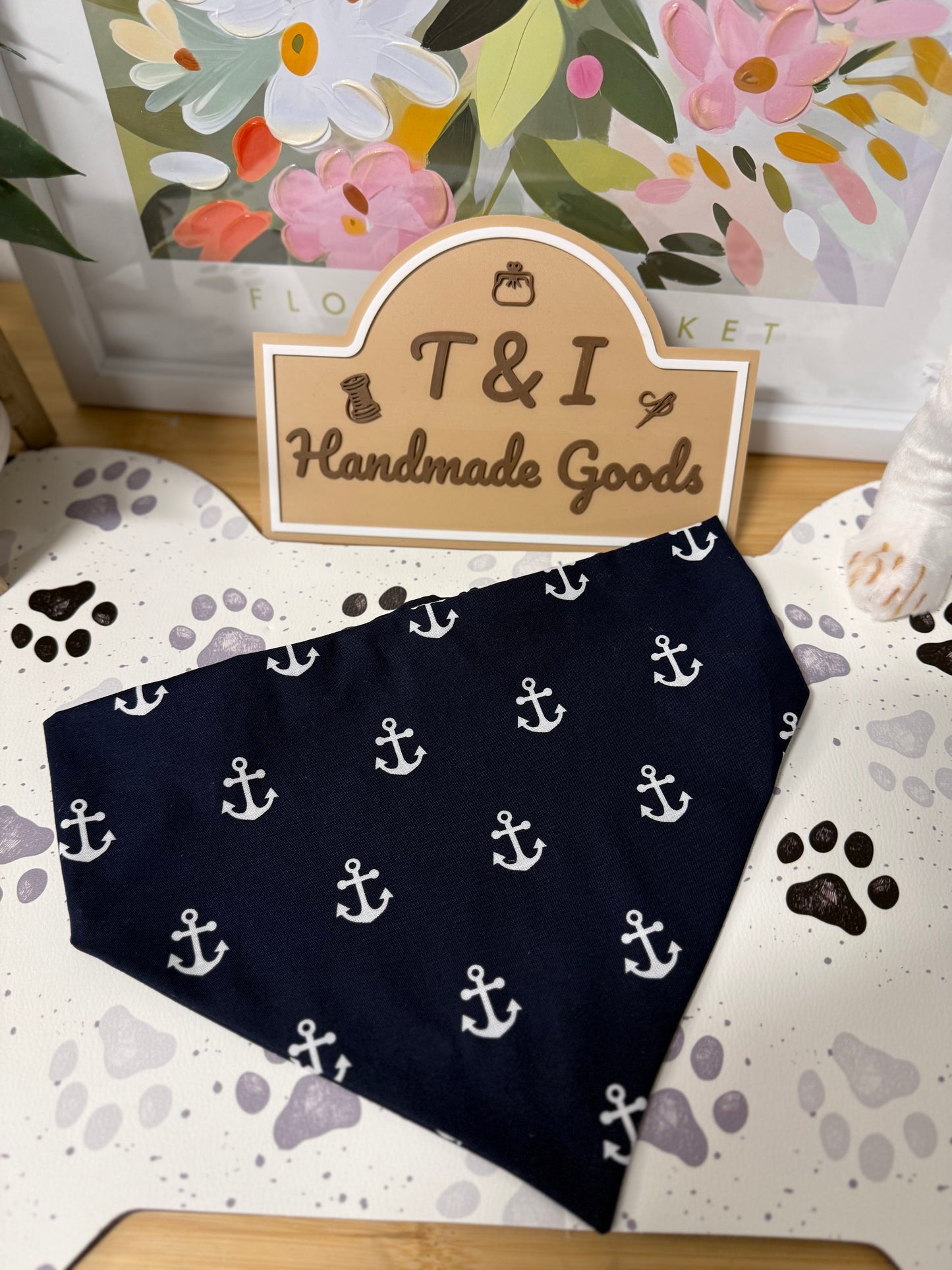 Anchors Away Dog Bandana