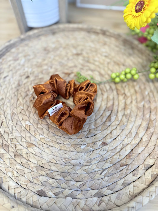 Burnt Orange Scrunchie (satin)