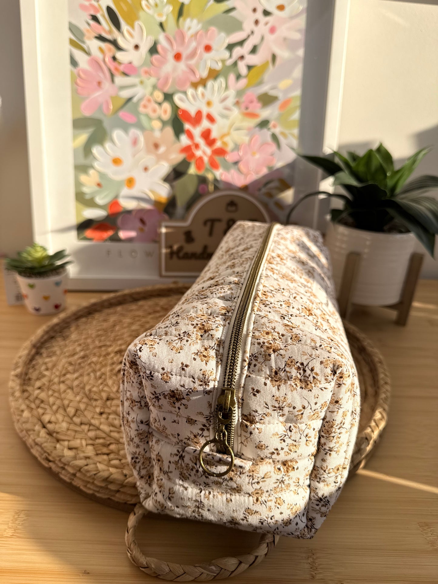 Rustic Floral Hair Tools Bag