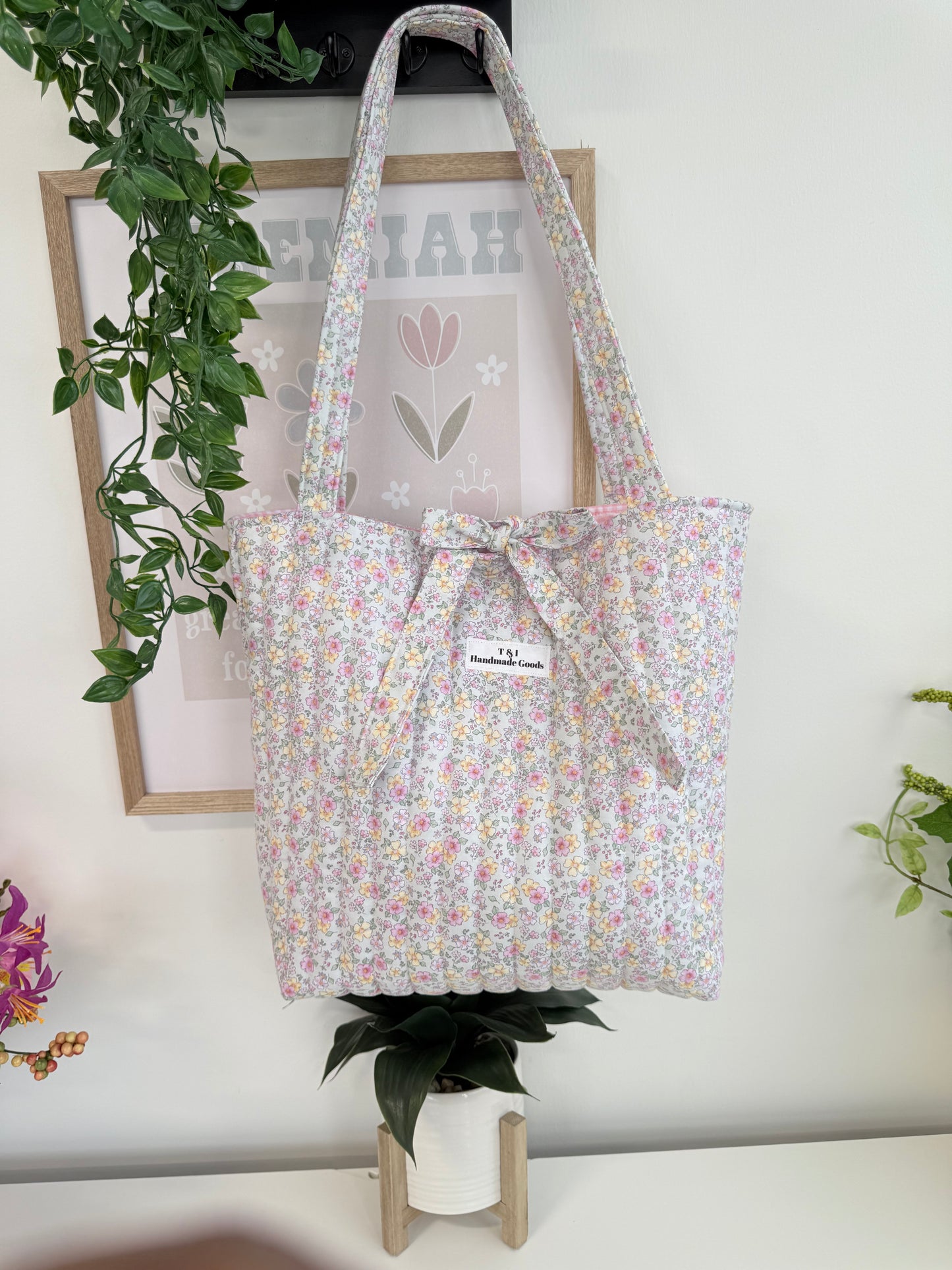 Pastel FloralTote Bag