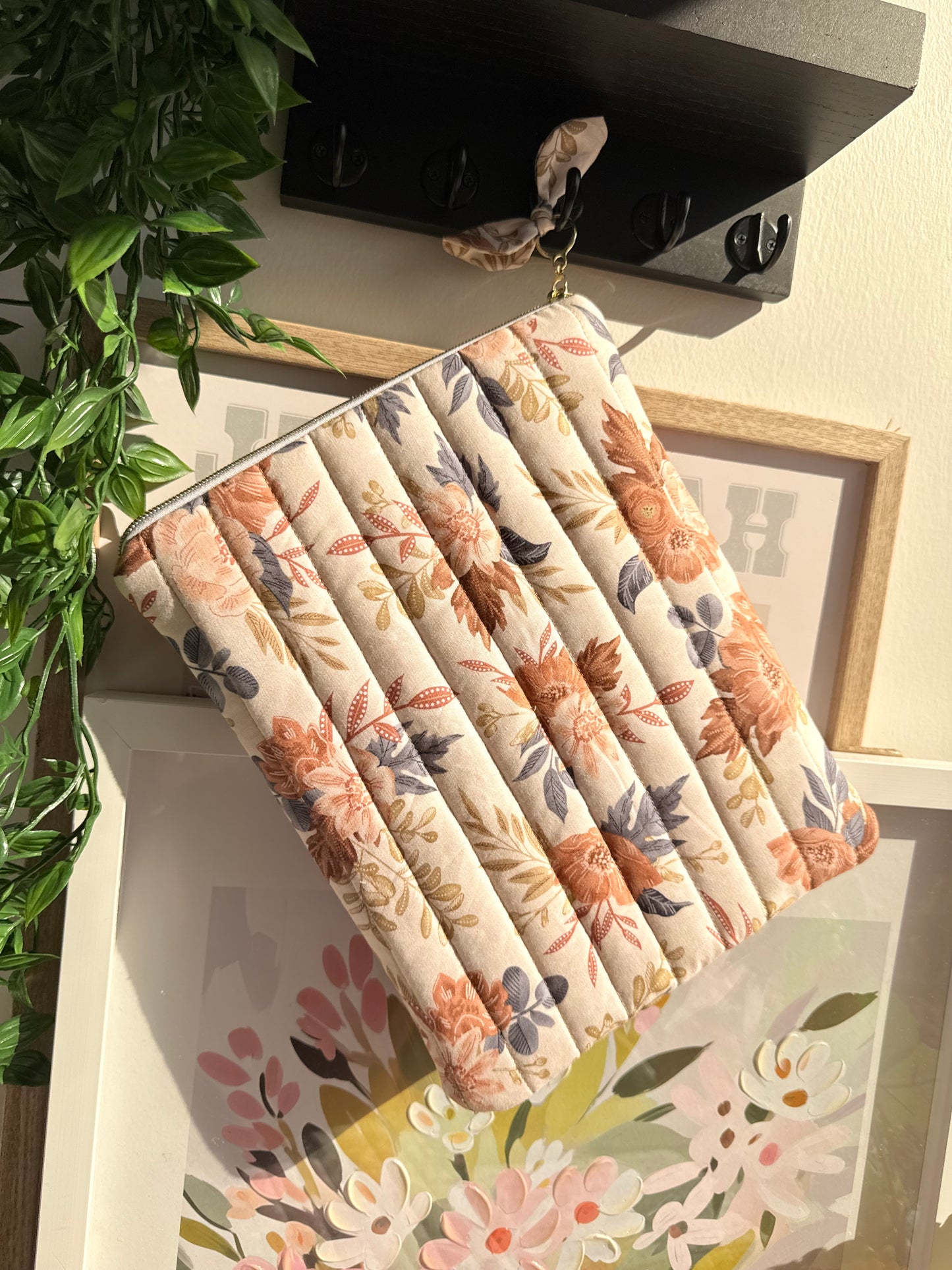 Earthy botanical floral IPad Sleeve (fits your IPad w/keyboard)