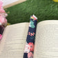 Blue Floral Fabric Bookmark