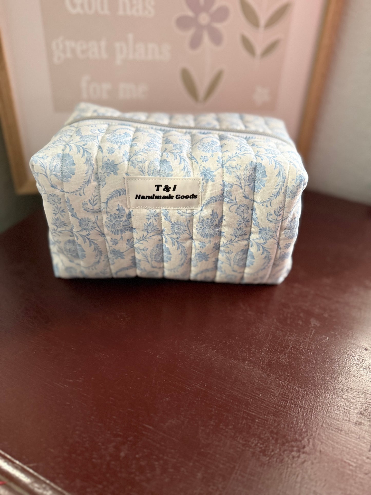 Blue Wildflower Large Multipurpose Bag