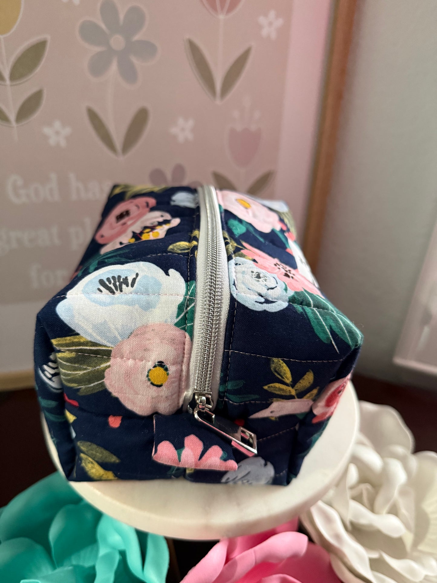 Blue Floral Small Multipurpose Bag