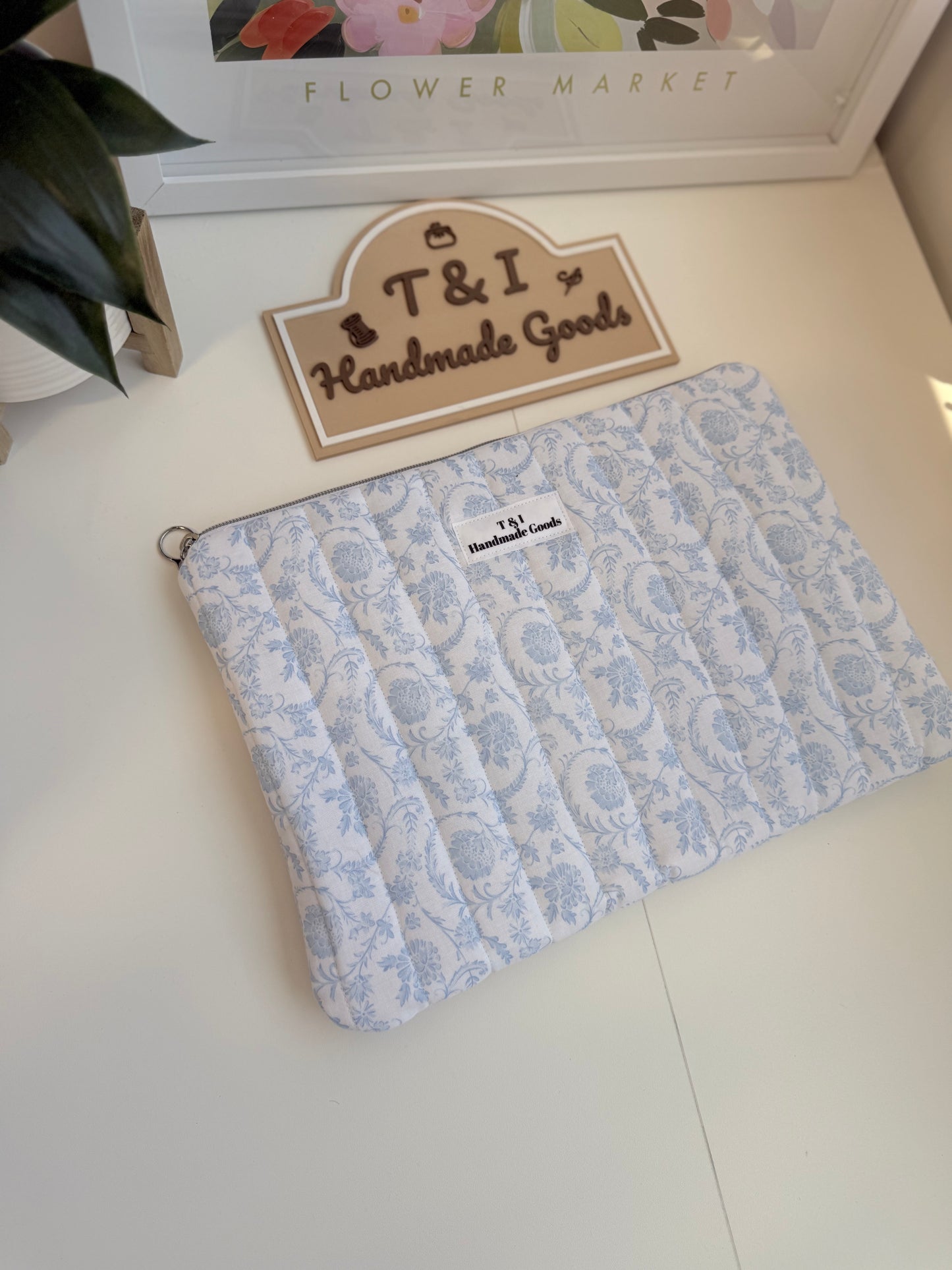 Blue Wildflower Laptop Sleeve