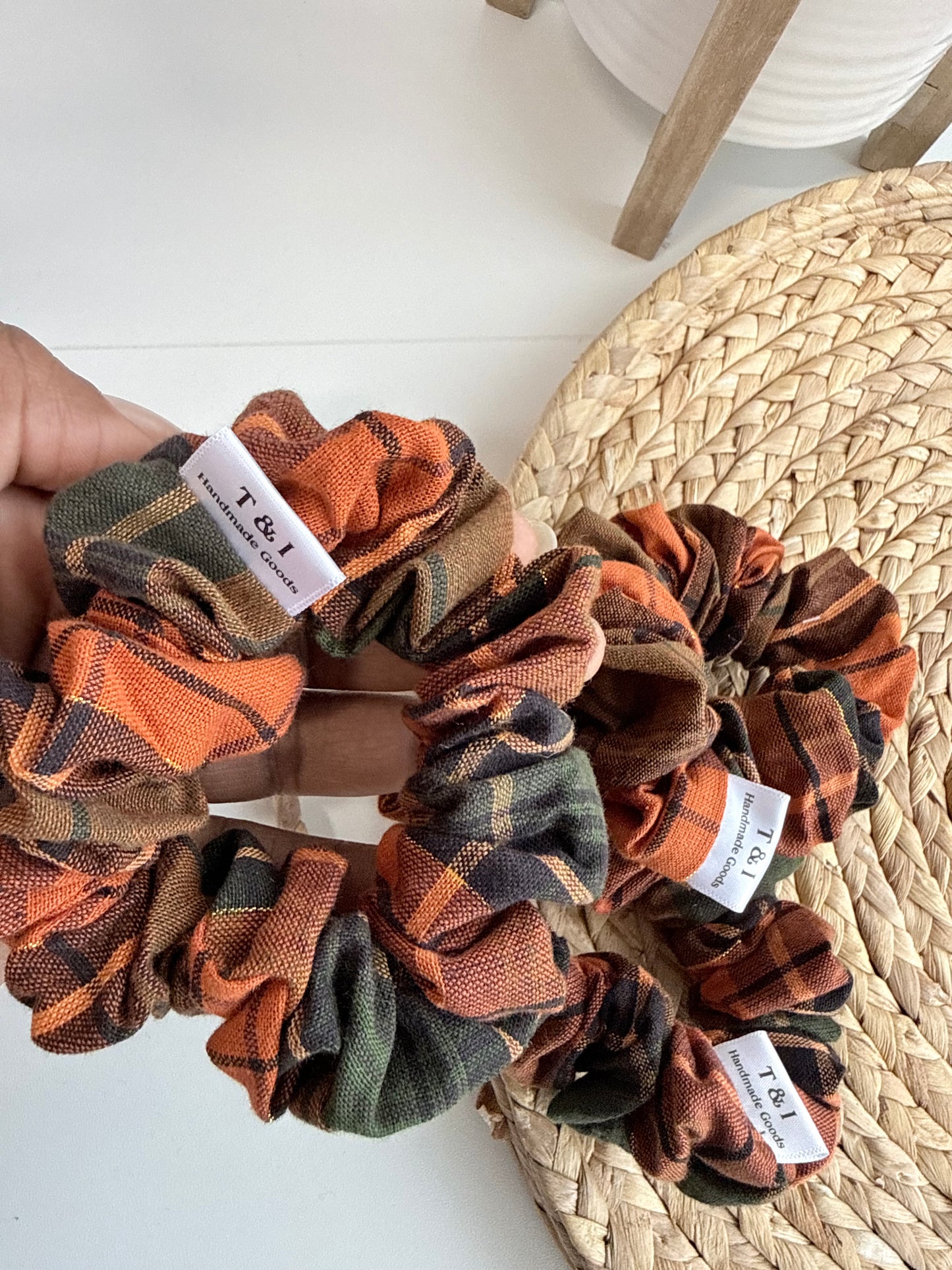 Plaid Scrunchie (Cotton)