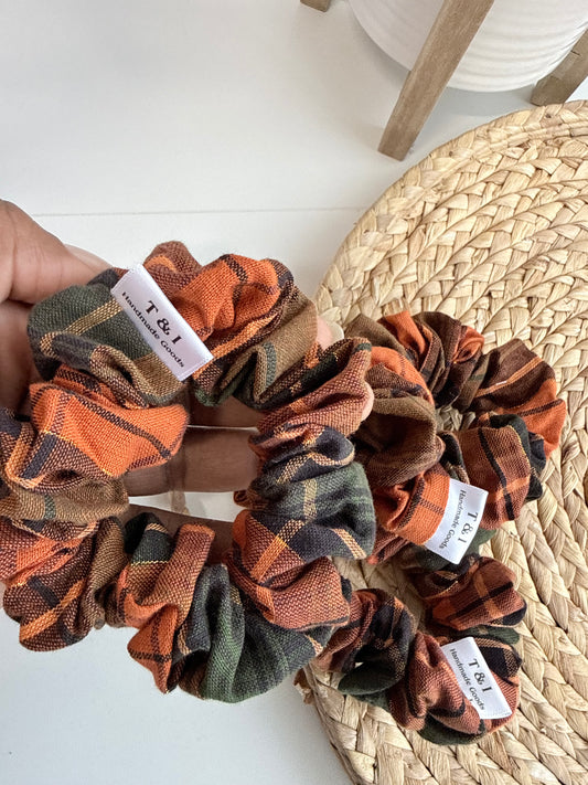 Plaid Scrunchie (Cotton)