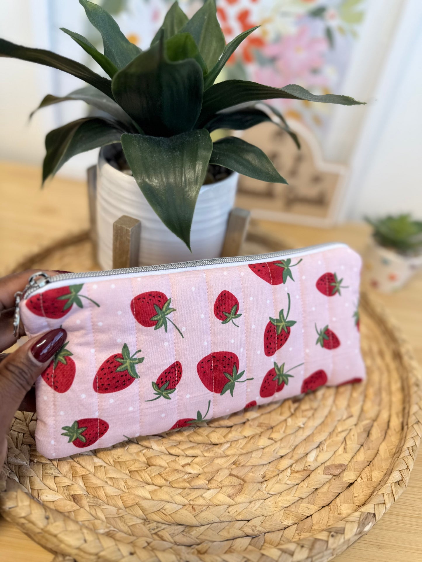 Strawberry  Field pencil Pouch
