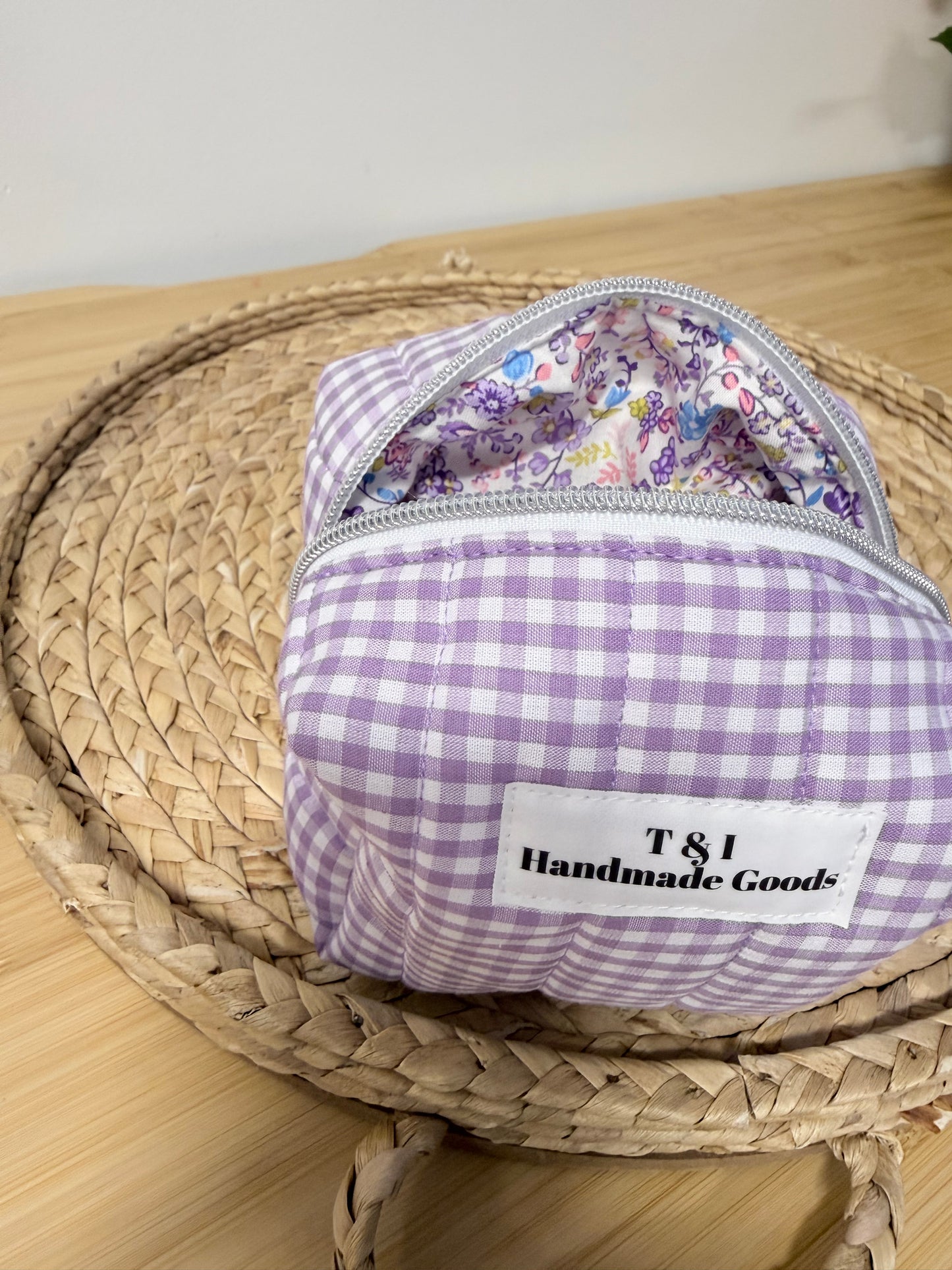 Purple Gingham Multipurpose Bag Mini