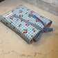 Cherry blue gingham Book Sleeve w/bow