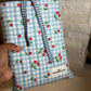 Cherry blue gingham Book Sleeve w/bow