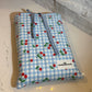 Cherry blue gingham Book Sleeve w/bow