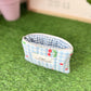 Cherry Blue Gingham Keychain Wallet