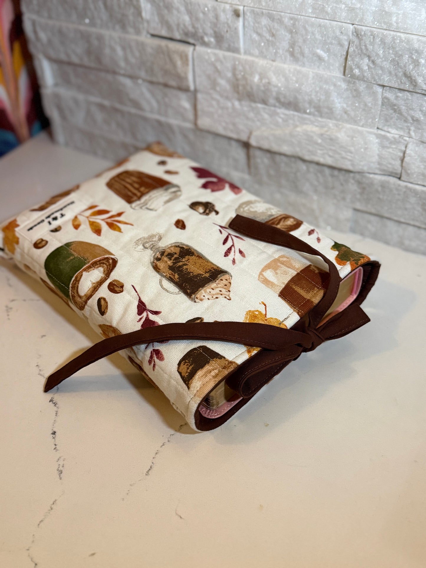 Coffee lover Book Sleeve w/bow
