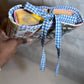 Cottage Boho Patchwork Book Sleeve w/bow