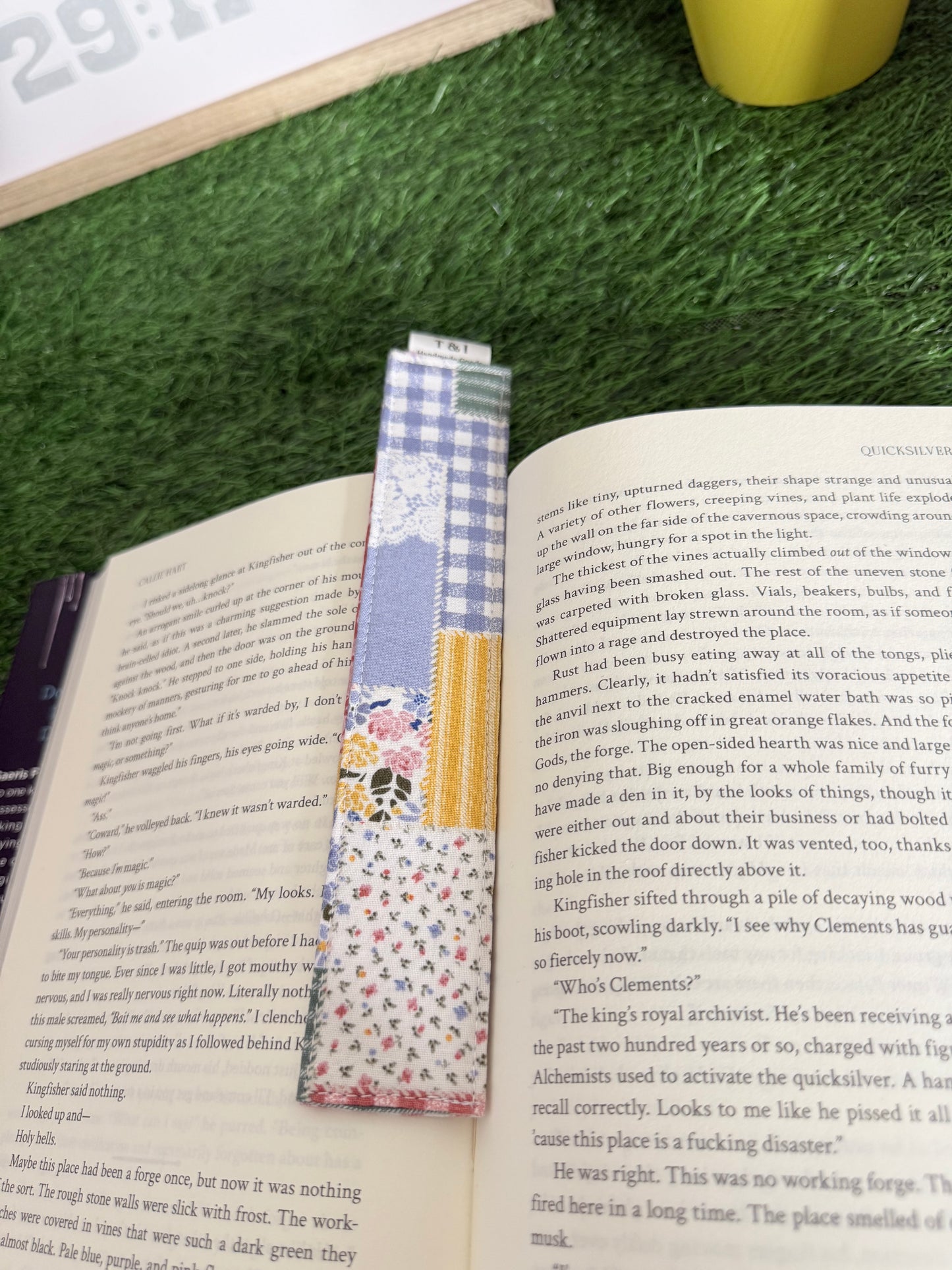 Cottage Boho Patchwork Fabric Bookmark