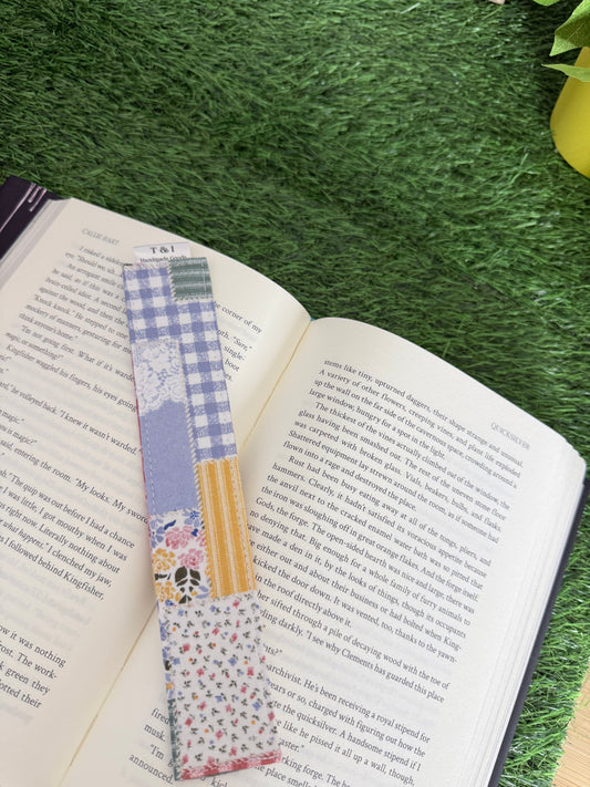 Cottage Boho Patchwork Fabric Bookmark