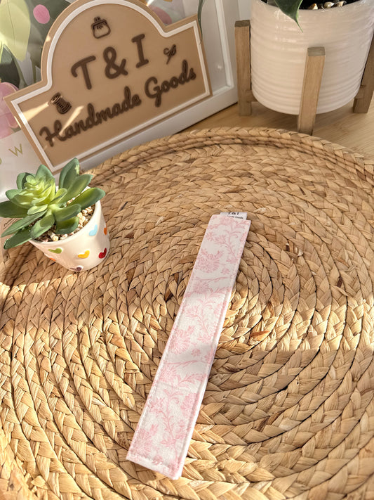 Vintage Pink Fabric Bookmark