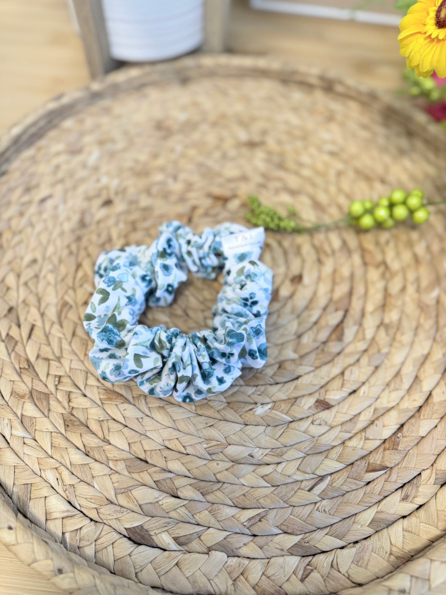 Blue Disty Scrunchie