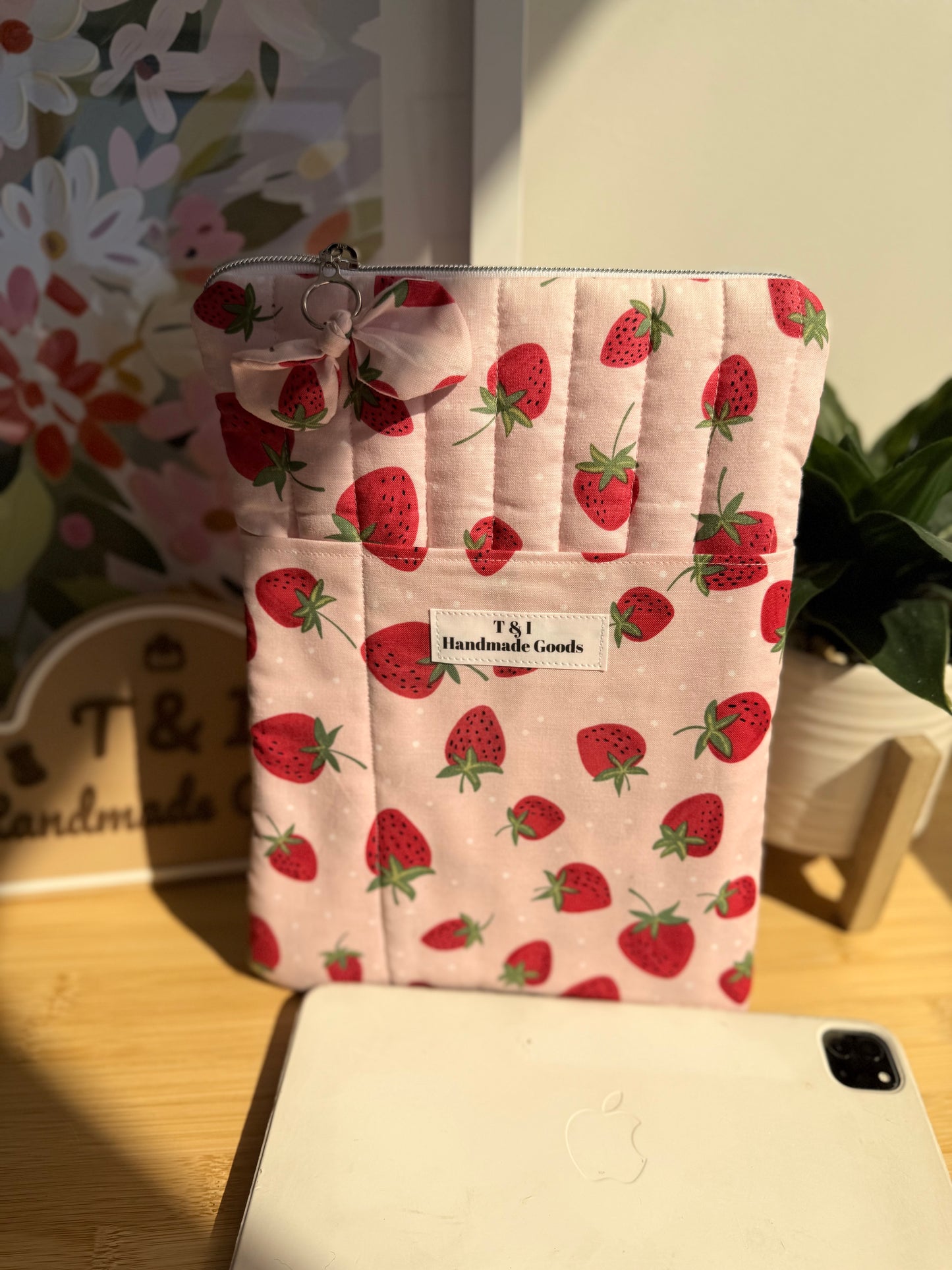 Strawberry Field IPad Sleeve (fits your IPad w/keyboard)