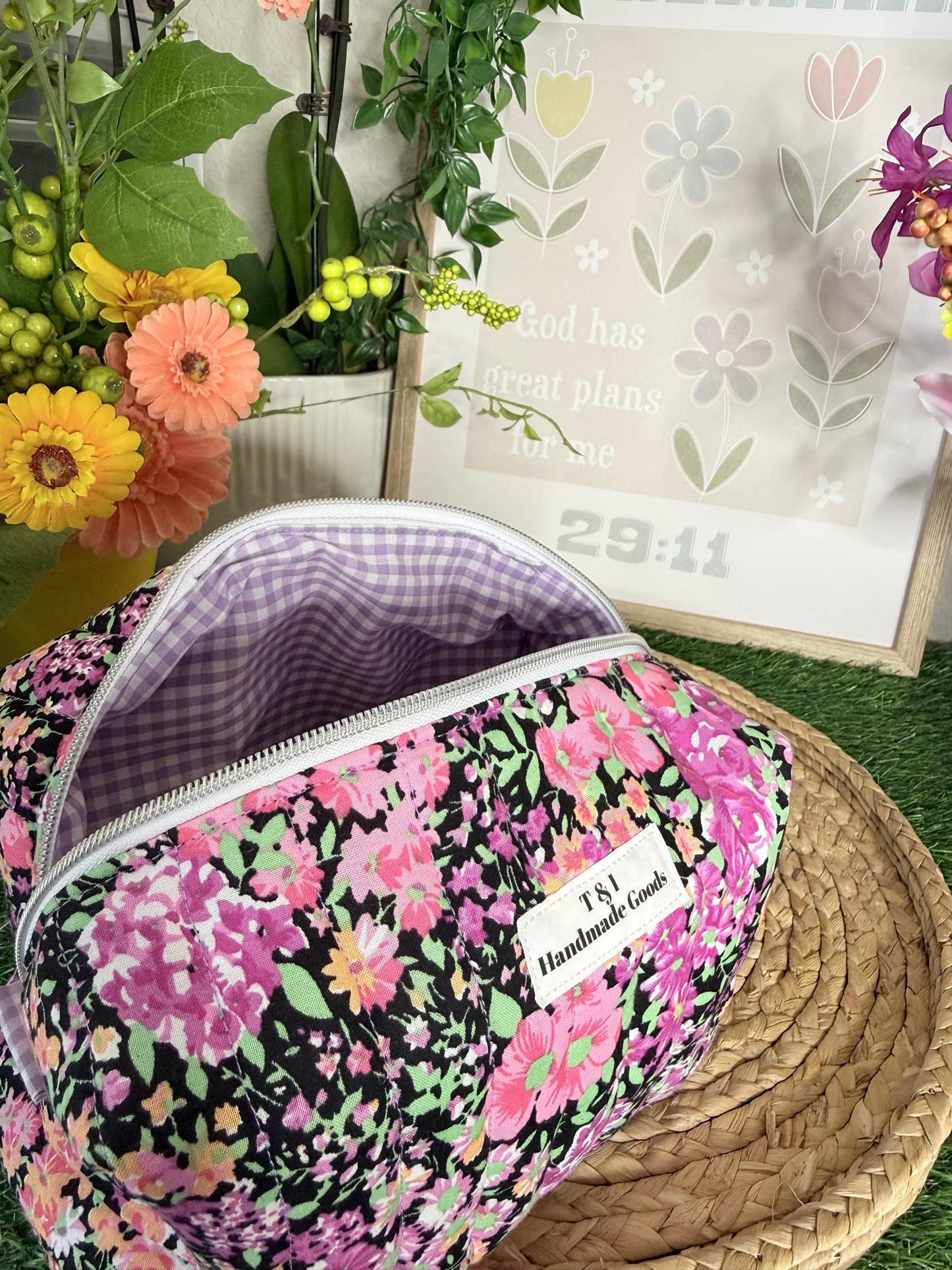 Plum Wildflowers Large Multipurpose Bag