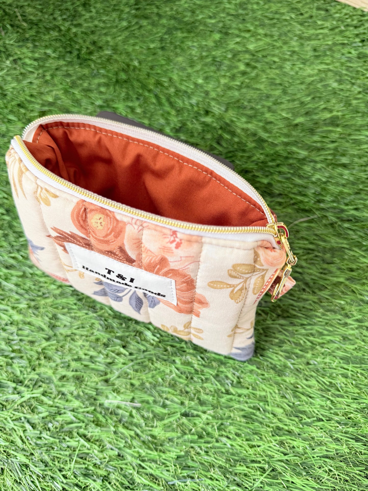 Earthy Botanical Floral Keychain Wallet