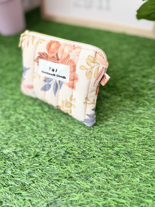 Earthy Botanical Floral Keychain Wallet