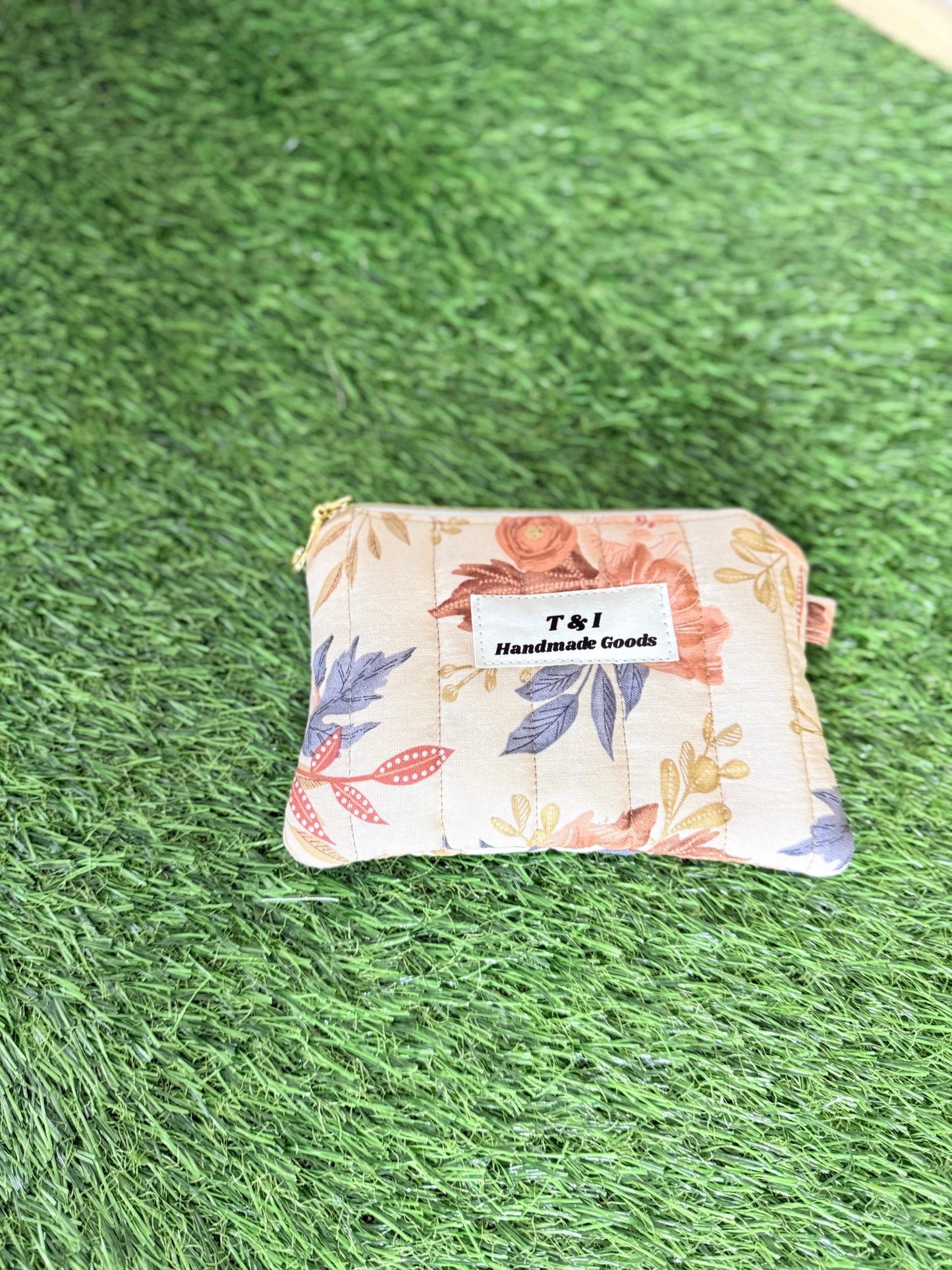 Earthy Botanical Floral Keychain Wallet