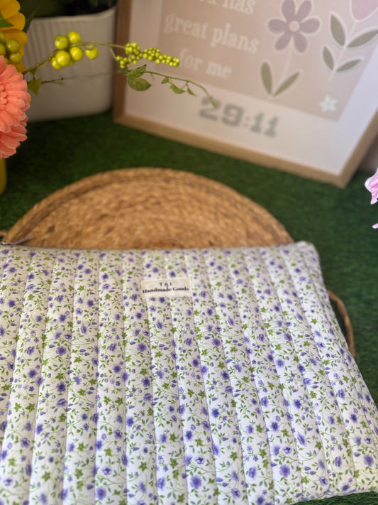 Purple Wildflowers Laptop Sleeve