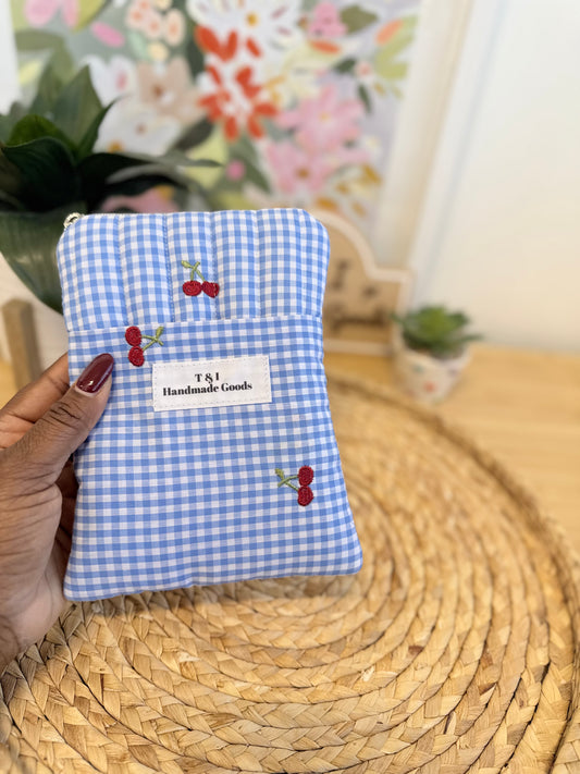 Embroidered Cherry Patch Kindle Sleeve