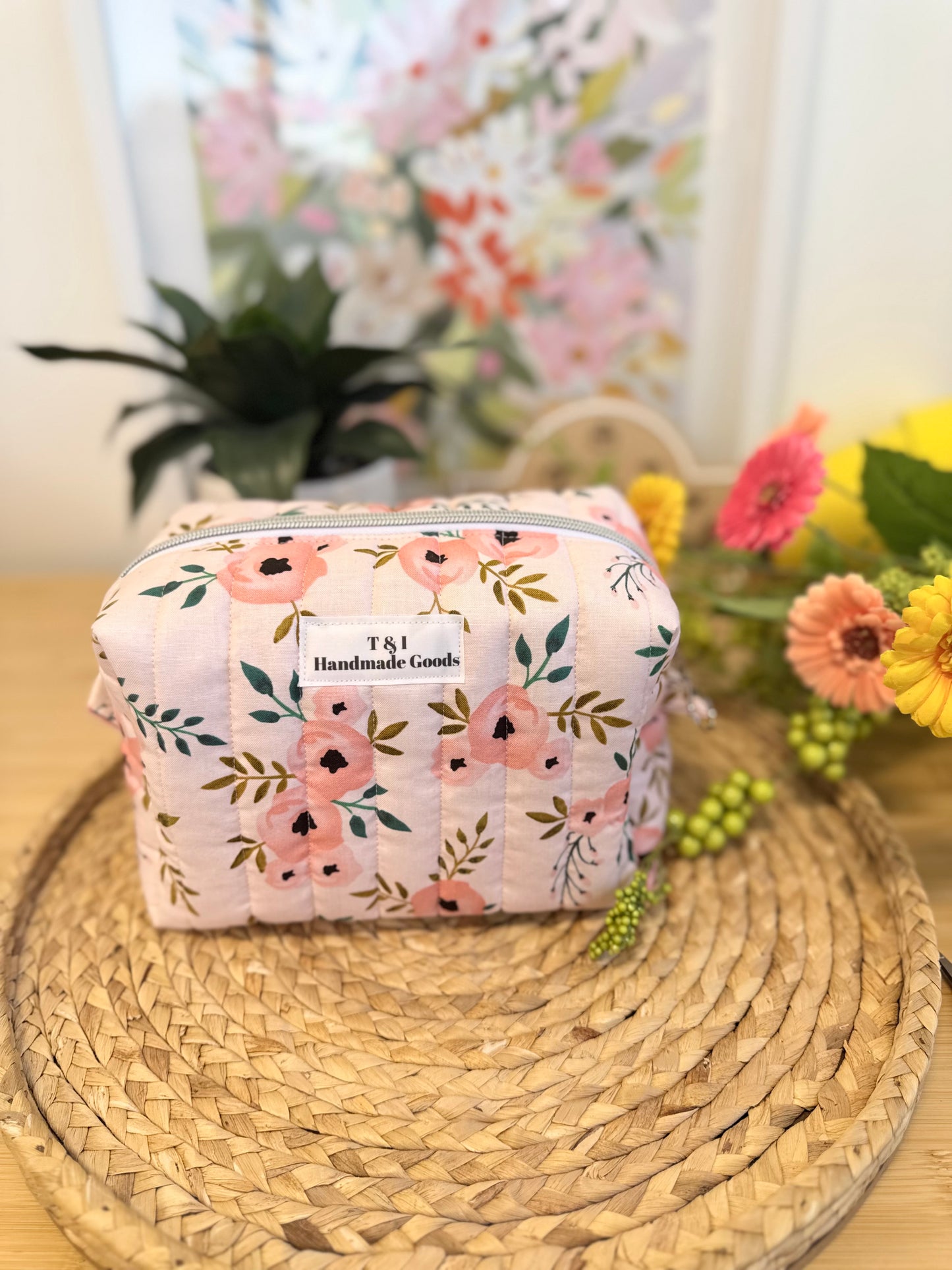 Pink Rose Large Multipurpose Bag