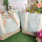 Garden Gathered Teal & Sage Tote Bag
