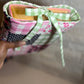 Pink Floral patch Book Sleeve w/bow