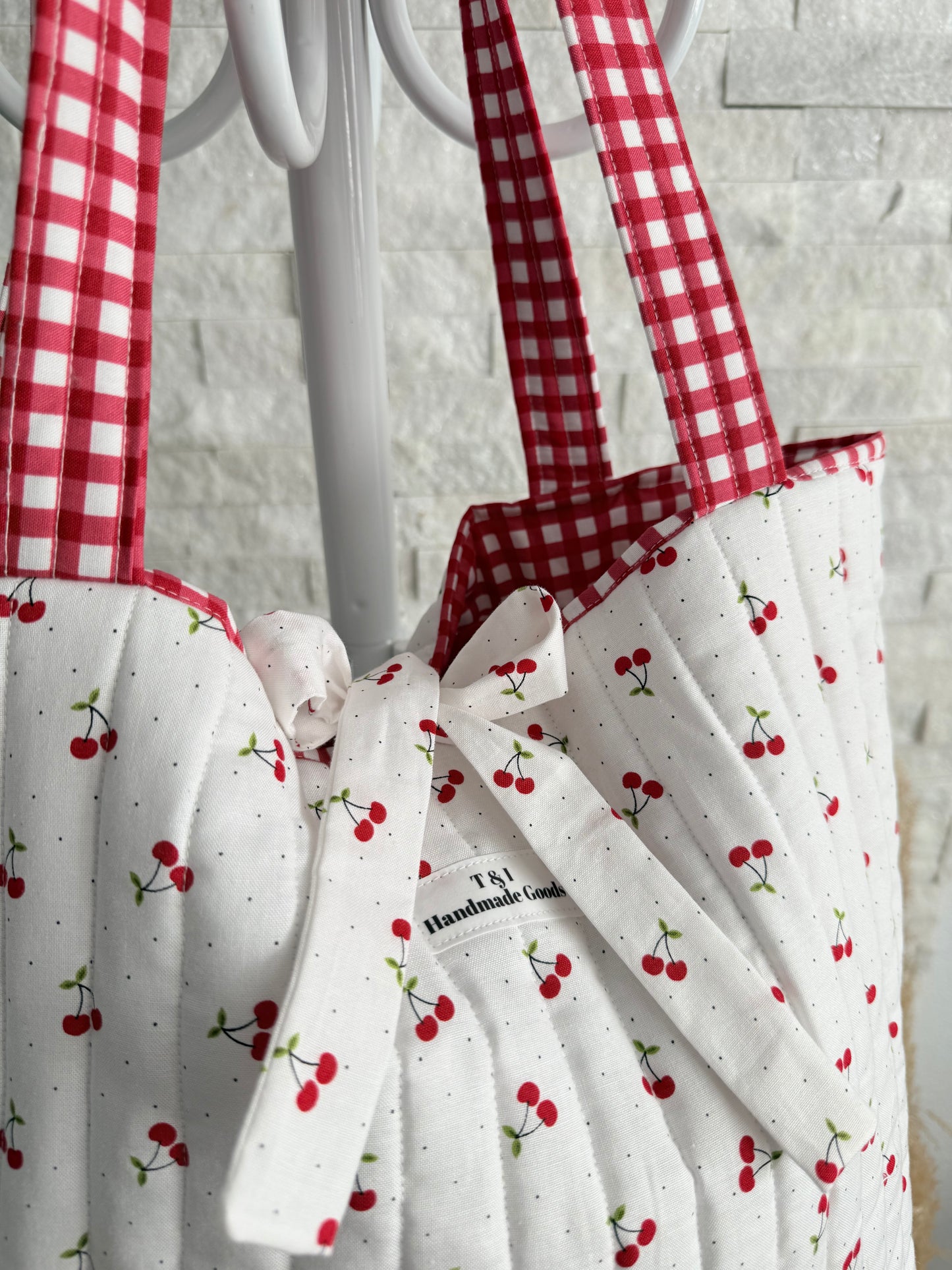 Cherry dot Tote Bag
