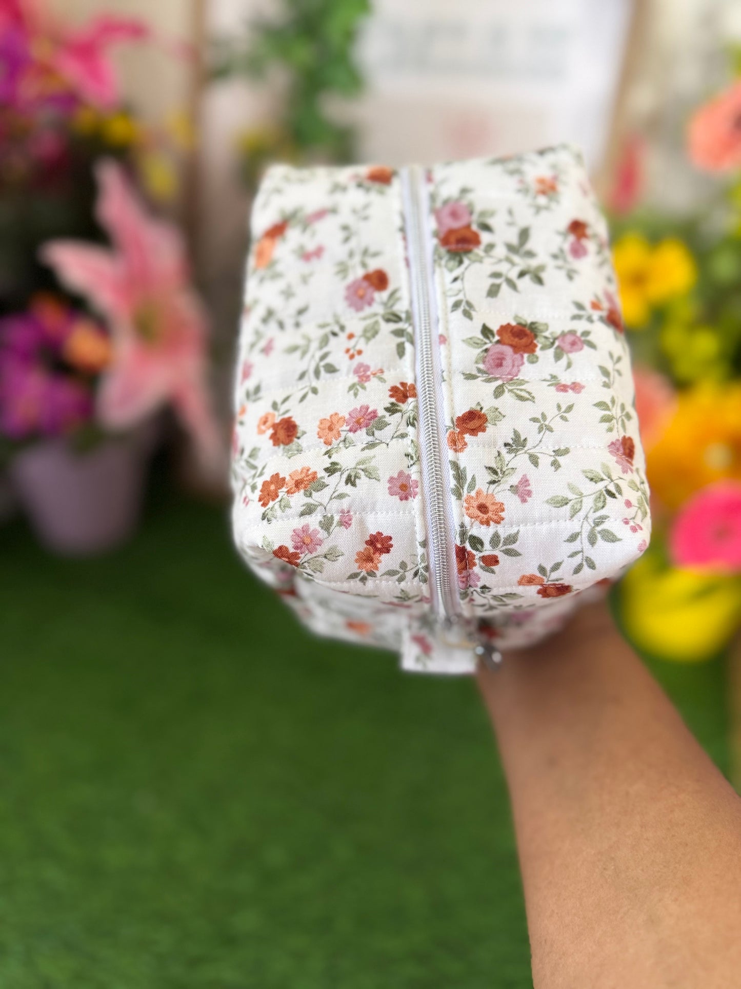 Mauve Floral Small Multipurpose Bag