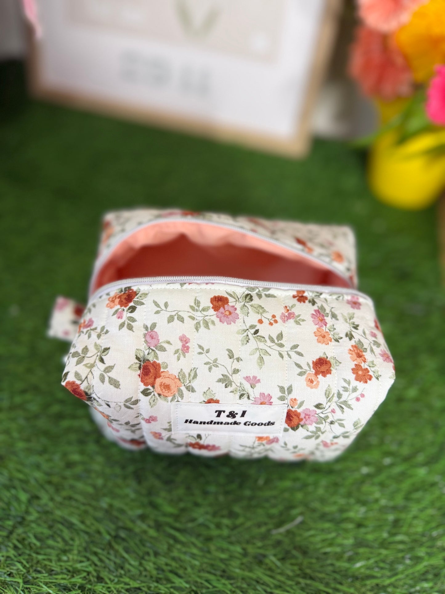 Mauve Floral Small Multipurpose Bag