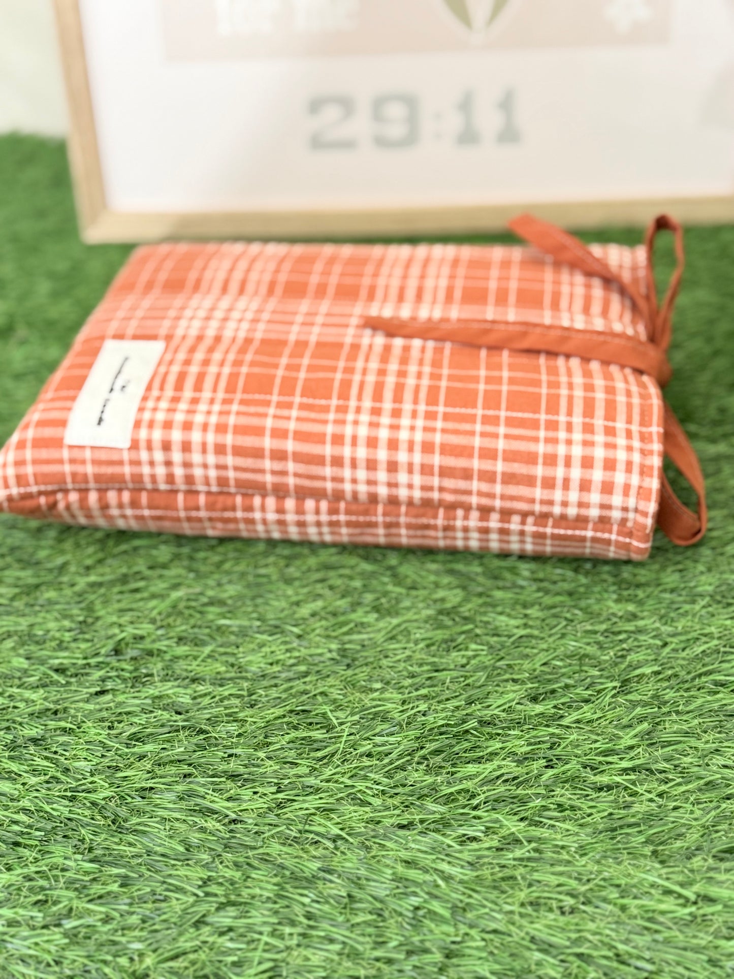 Orangey Paid Book Sleeve w/bow