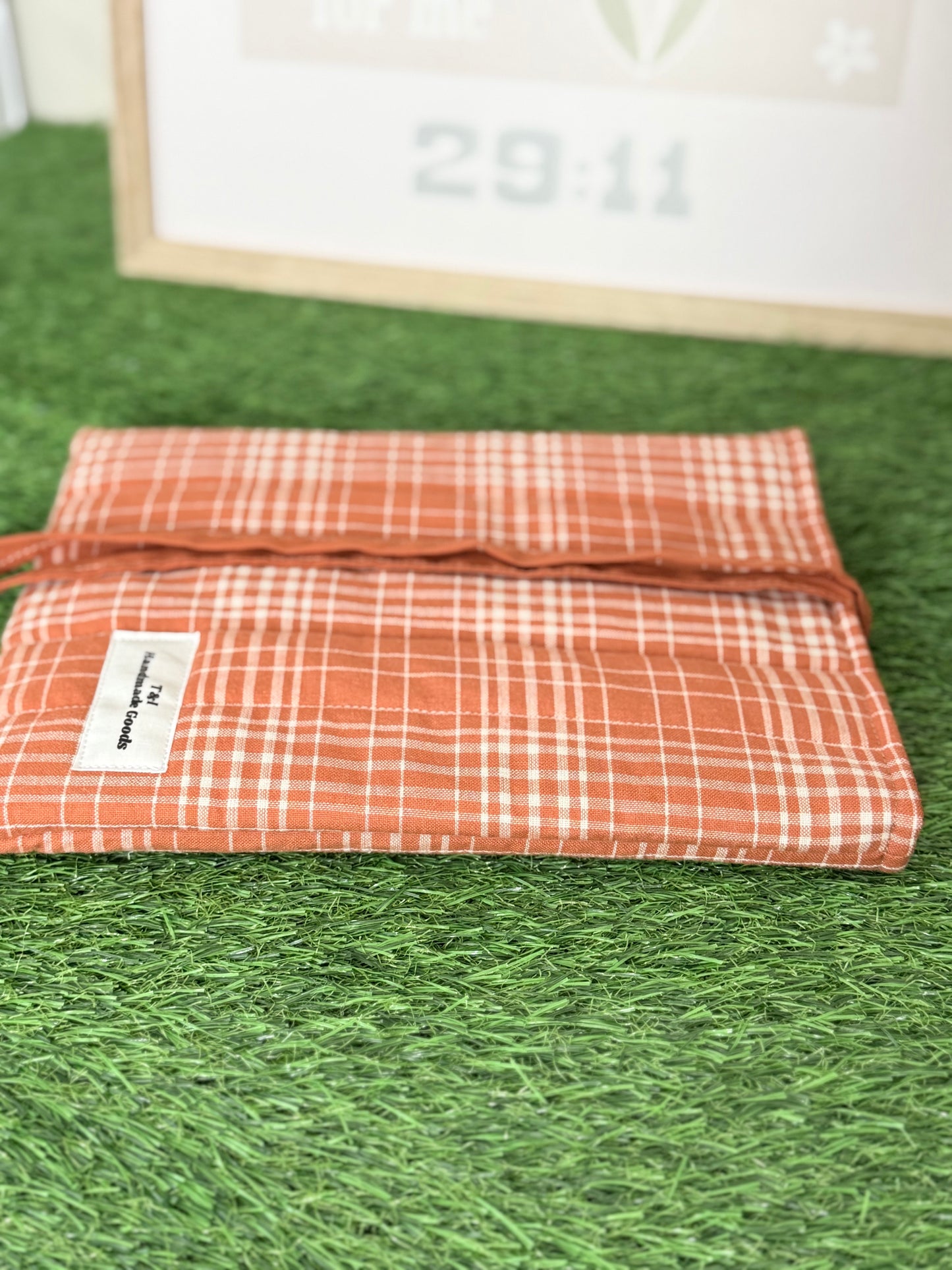 Orangey Paid Book Sleeve w/bow