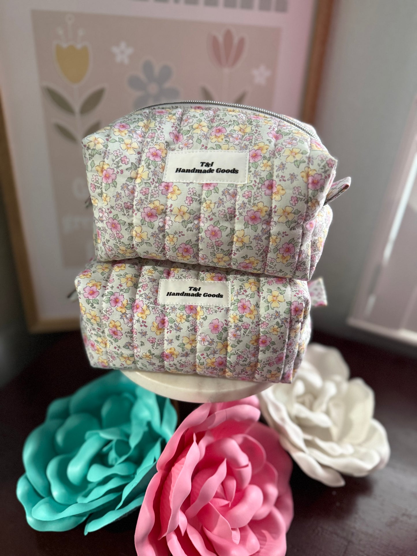 Pastel Floral Small Multipurpose Bag