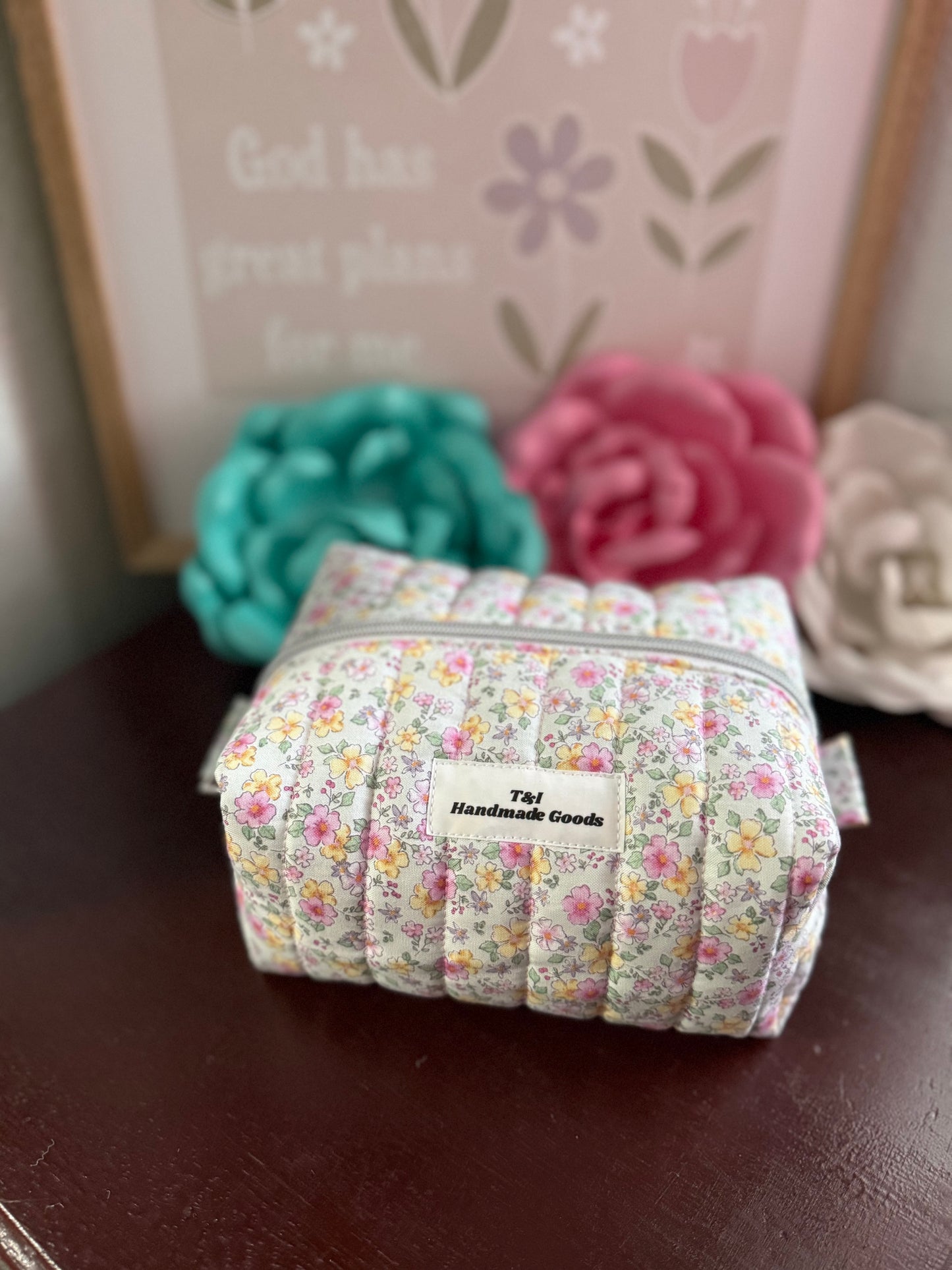 Pastel Floral Small Multipurpose Bag