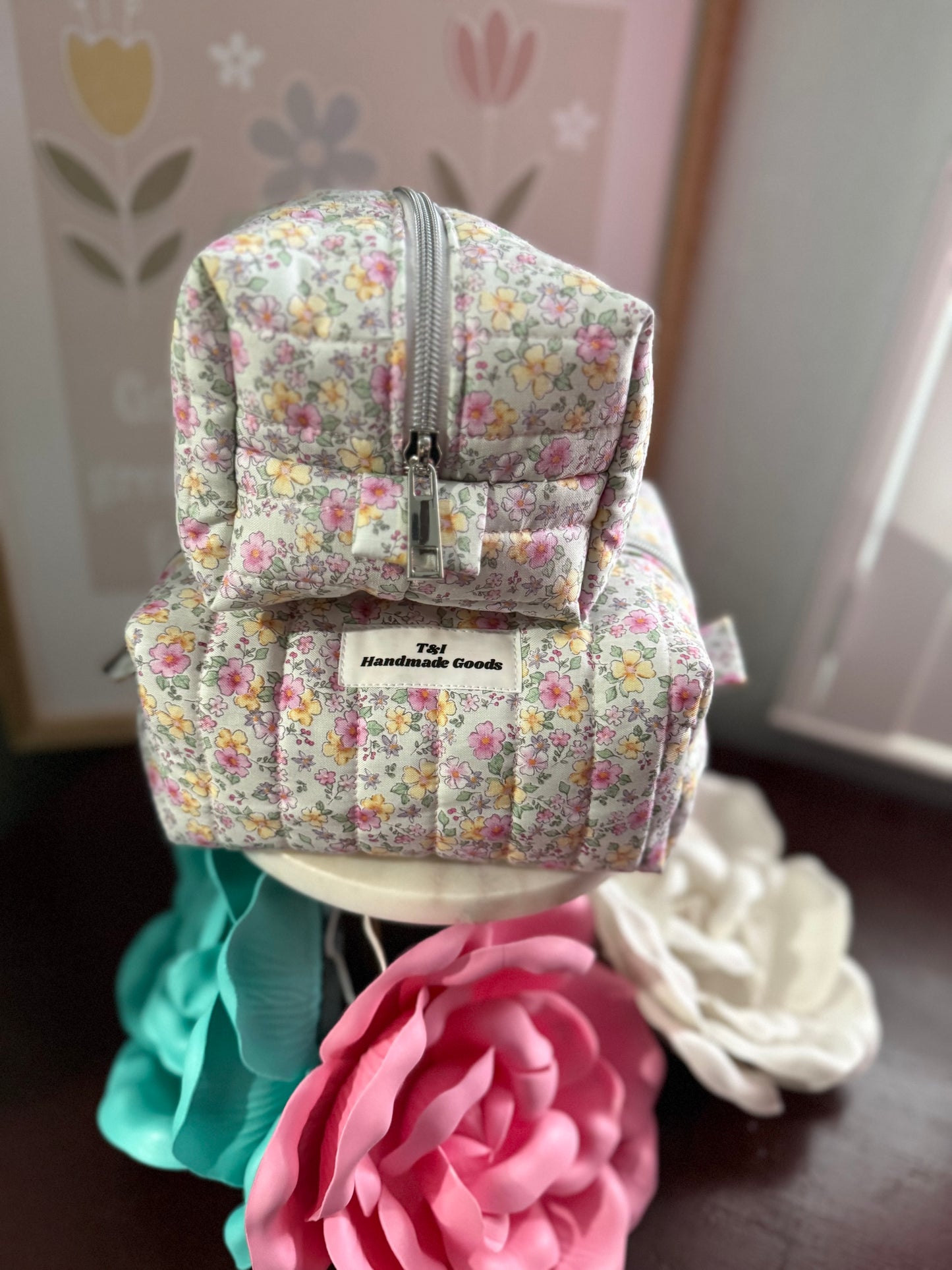 Pastel Floral Small Multipurpose Bag
